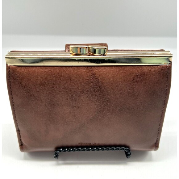 Vintage Buxton Bifold Wallet Velvet Touch Cowhide Brown Leather Snap Closure NWO - Picture 4 of 13